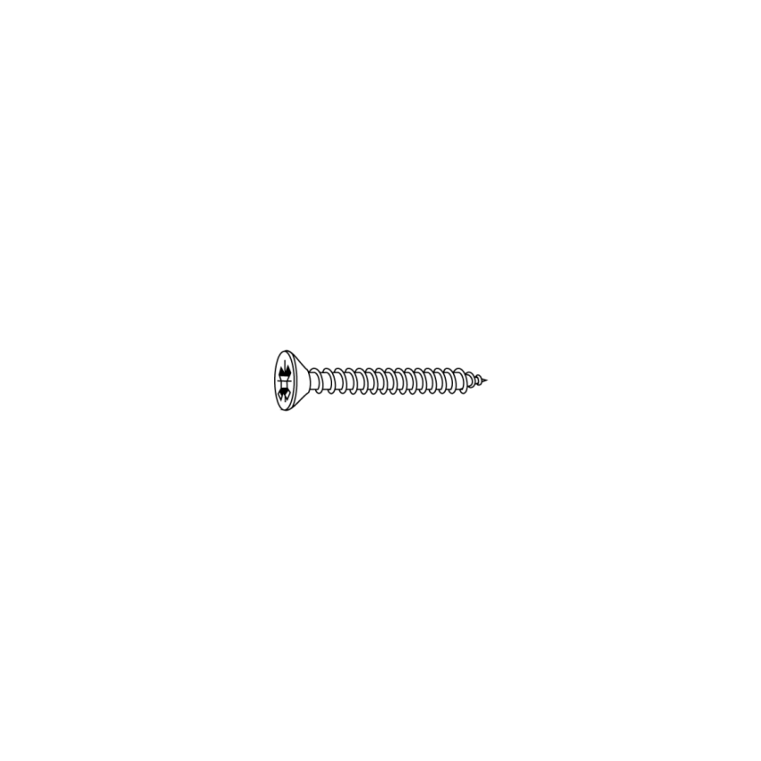 Flat Head Screw PZD Stainless Steel A2 - 4.5x40