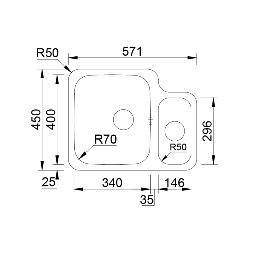Lava-louça RODI Duo 60 Polido IN