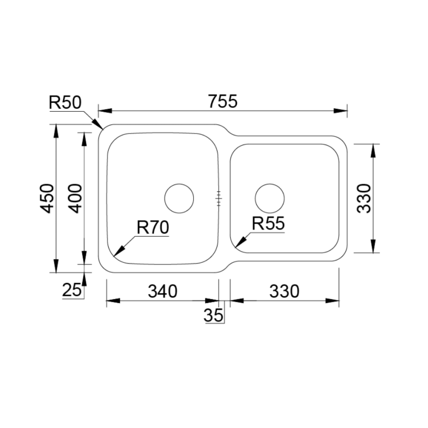 Lava-louça RODI Duo 90R Polido IN