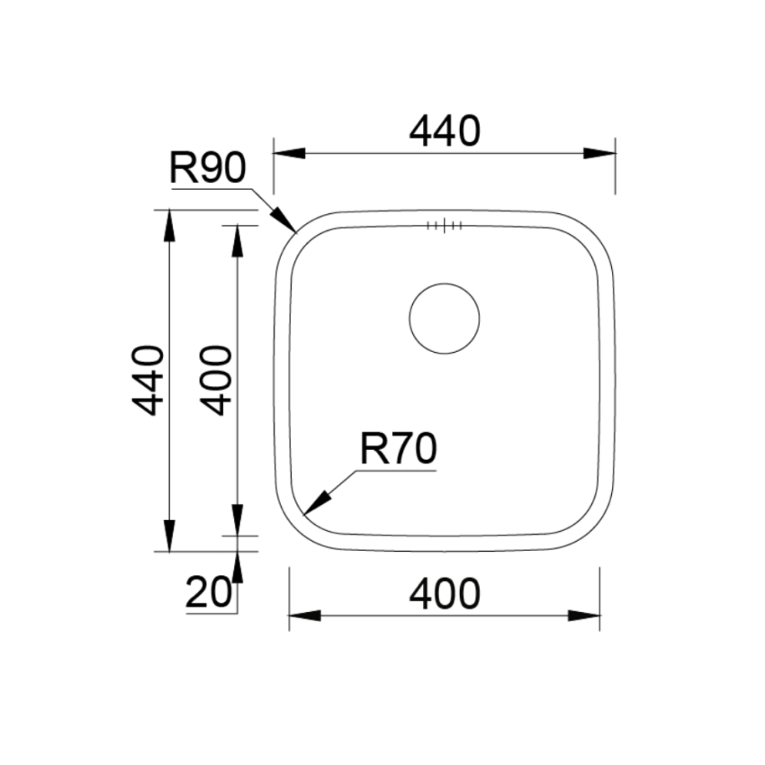 Lava-louça RODI Indus 40 Polido IN