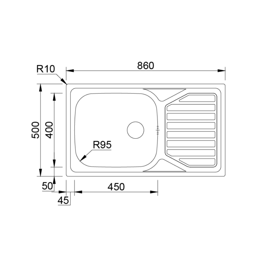 Lava-louça RODI Okio Line 103 Polido EN