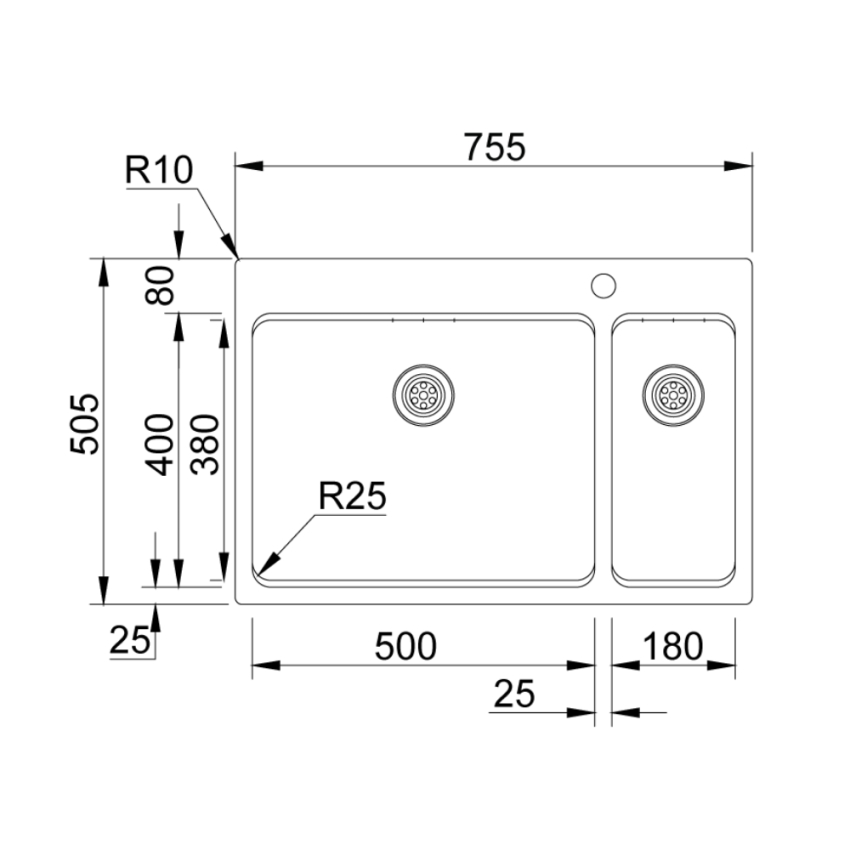 Lava-louça RODI Una 72 Polido IT