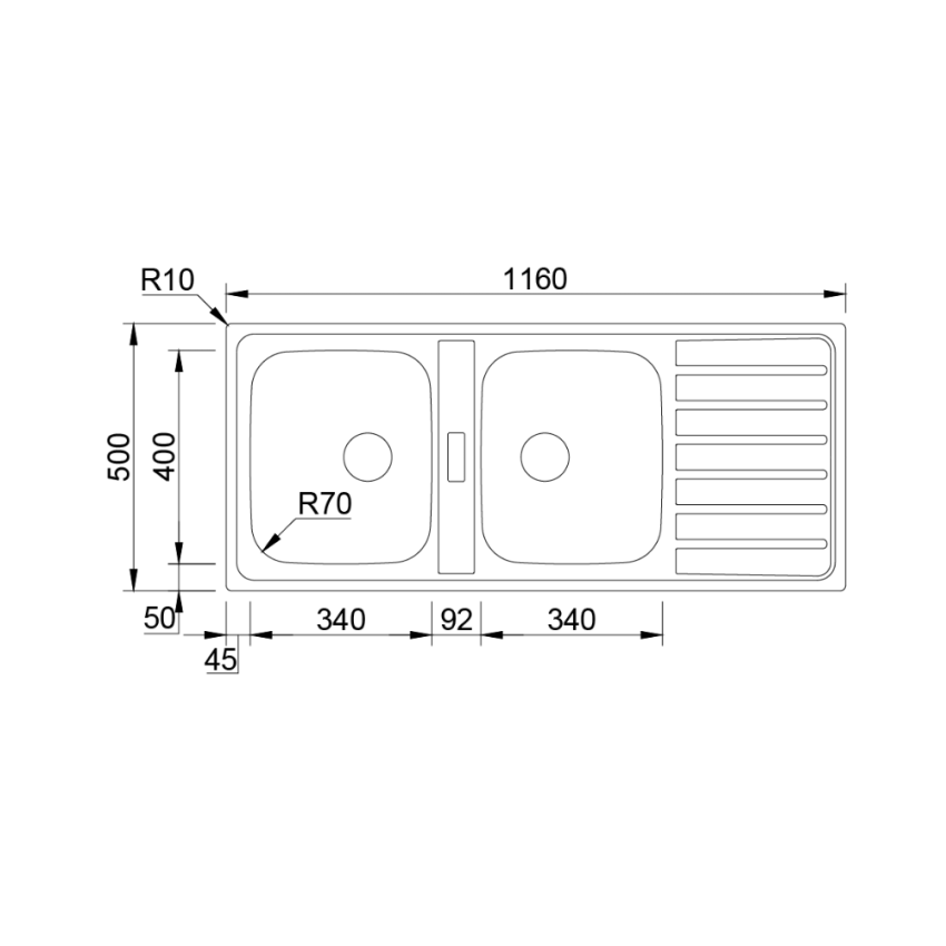 Lava-louça RODI Urban 116 Polido EN