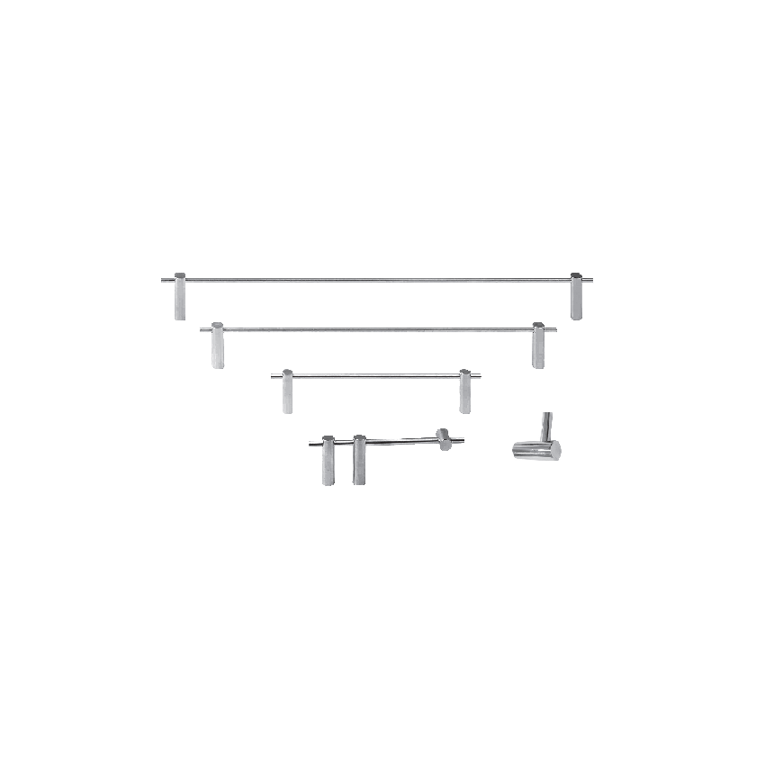 Ensemble de Serviettes en Laiton Chromé Série 3 (5 + 1 pièces)