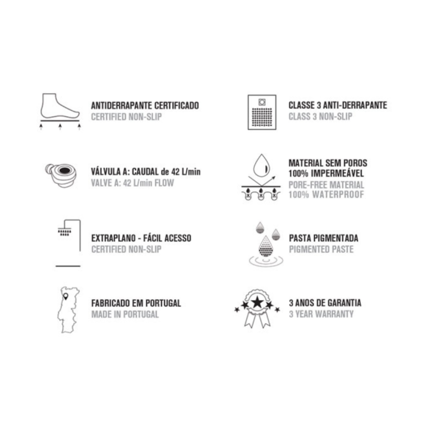 Stone Resin Shower Base 100x70 white