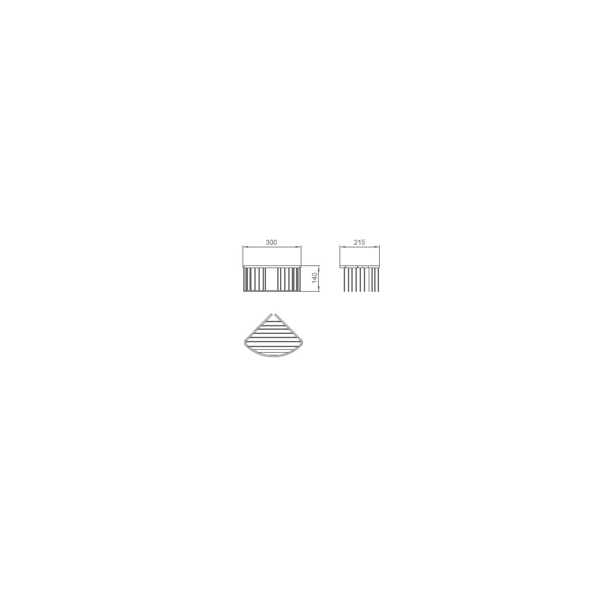 Saboneteira de Canto IMEX Cromado 300x215x140