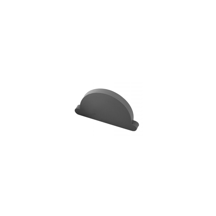 Simple PVC Circular Gutter Cap D33 Gray RAL 7037