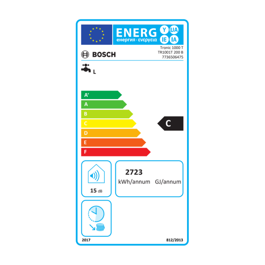 Termoacumulador 200L BOSCH Tronic 1001