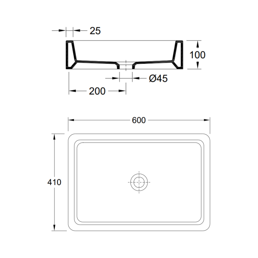 Fregadero VALADARES Van Gogh 60x41x10 (78867)