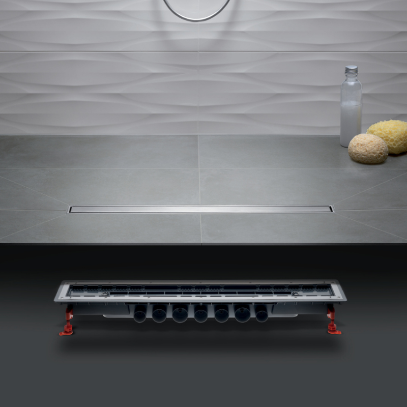 Sifão de Duche Italiano Aço Inoxidável 800x150 mm Wirquin Venisio Expert